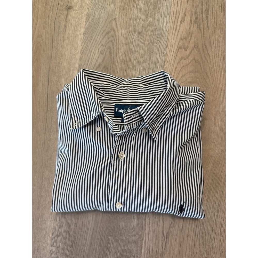 Ralph Lauren Classic Fit Striped Button Down Shirt Mens 16 34/35